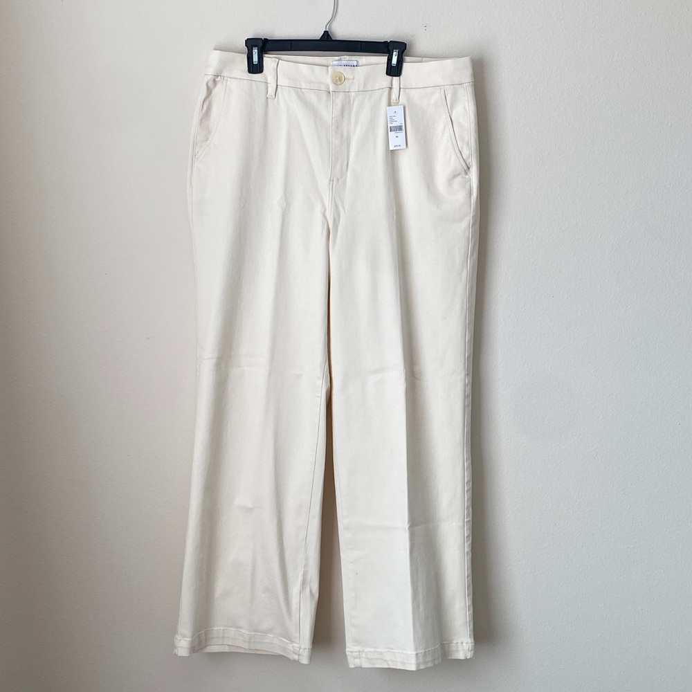 Lane Bryant Cream Button-Detail Pants